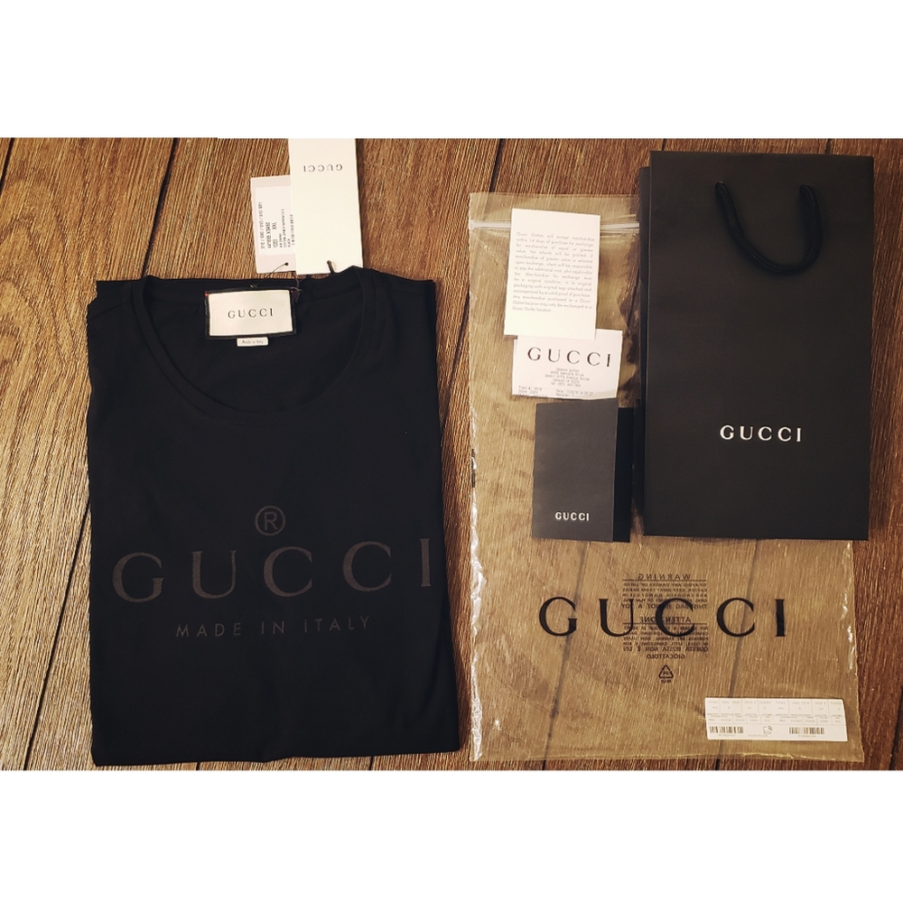 AUTHENTIC GUCCI LOGO T-SHIRT LARGE